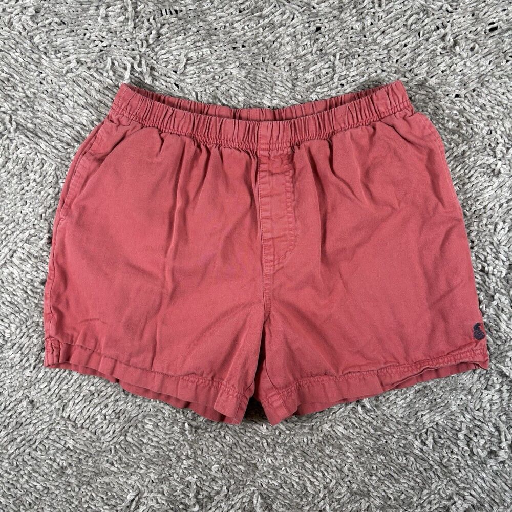 Chubbies Easy Shorts Men's Size Medium Red Elastic Waist Preppy Chino Beach Golf